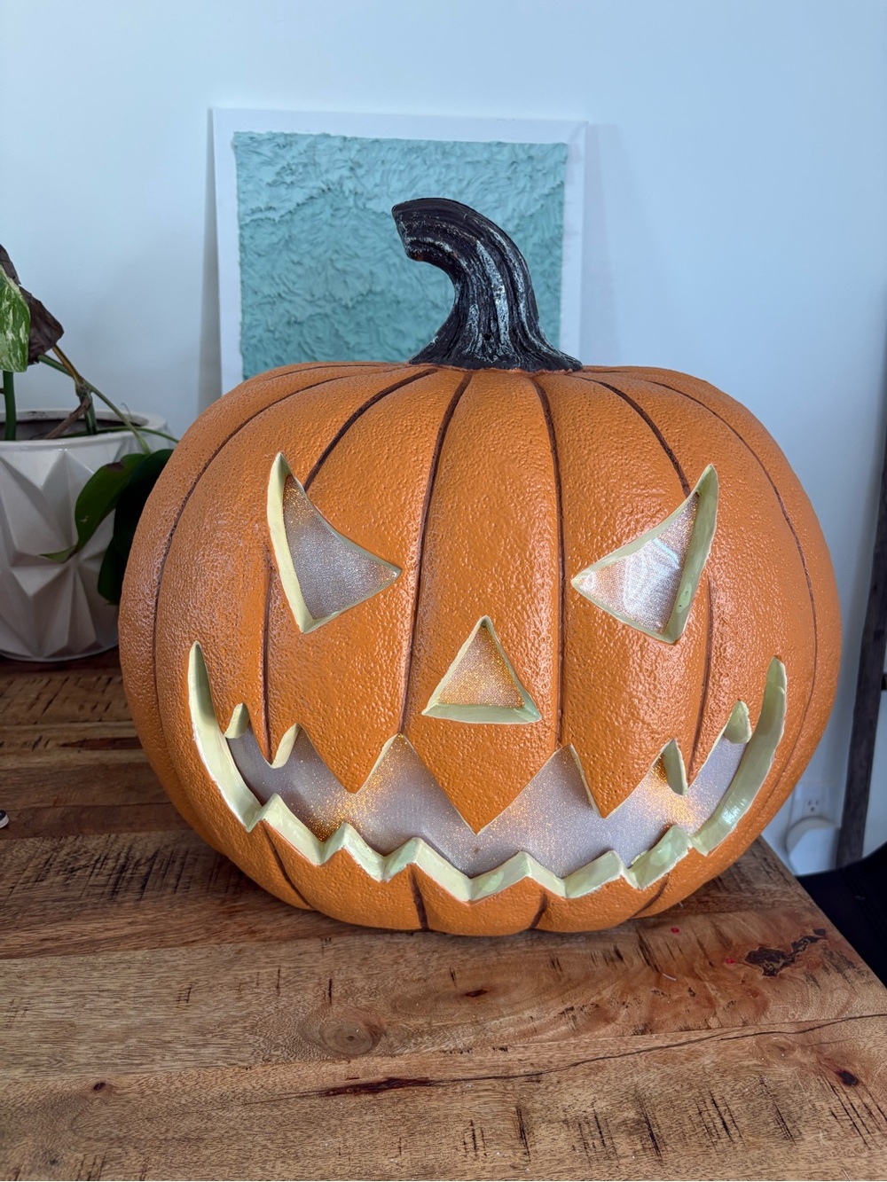 LED Orange Decorative Jack-O'-Lantern Pumpkin by COSTCO